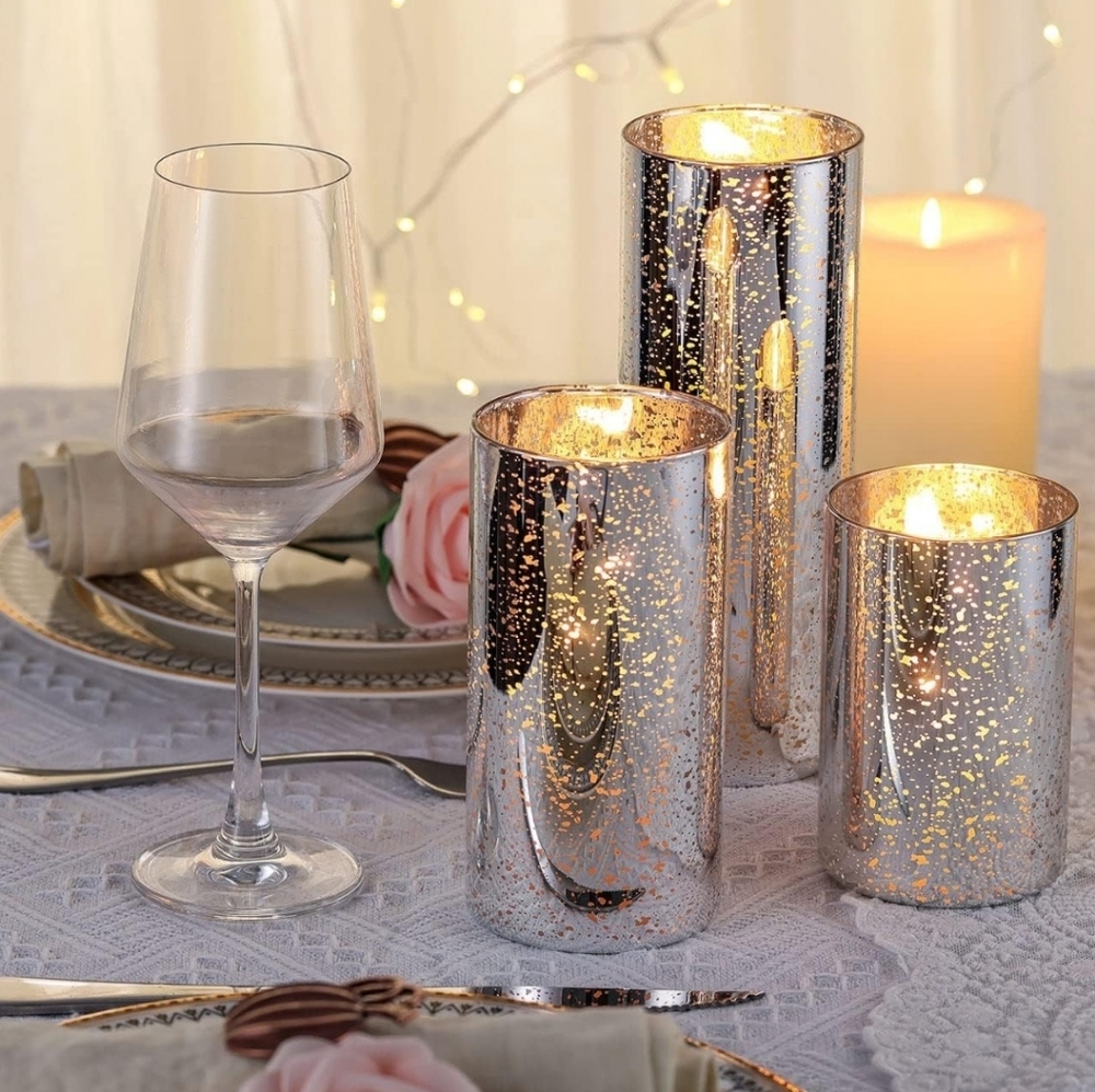 Final Last Chance to buy, NO OFFERS Silver Mercury Candle Holders